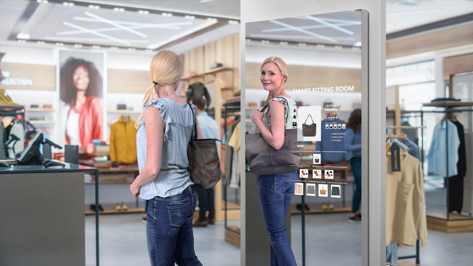 Smart Mirror self-service solutions for clothing stores