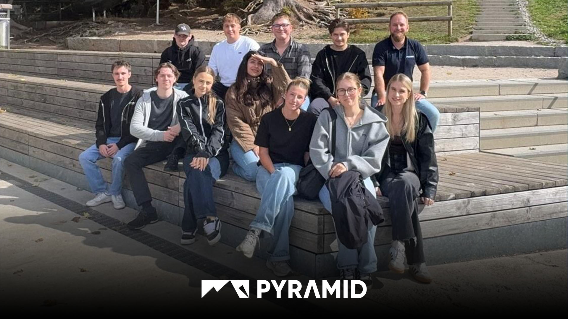 Apprentices from Pyramid Computer on a group outing to the Schauinsland near Freiburg