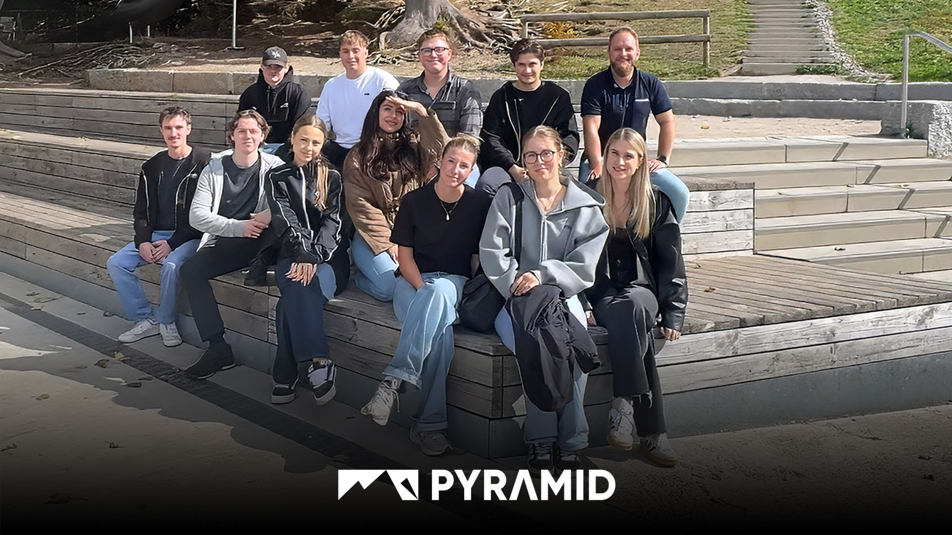 Apprentices from Pyramid Computer  on a group outing to the Schauinsland near Freiburg